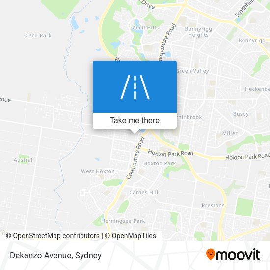 Dekanzo Avenue map