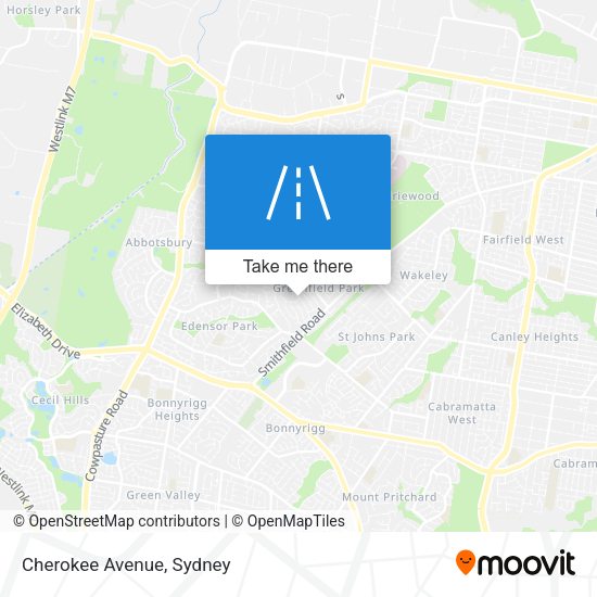 Cherokee Avenue map