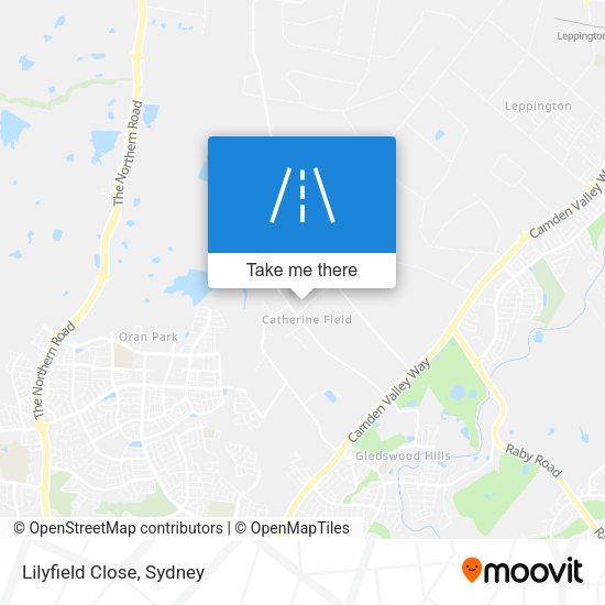 Lilyfield Close map