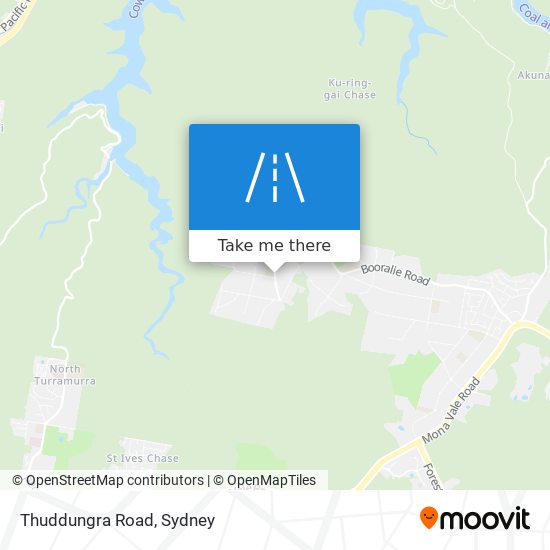 Thuddungra Road map