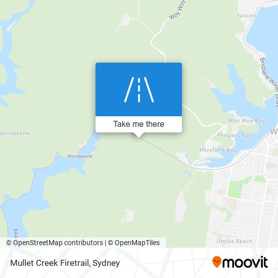 Mullet Creek Firetrail map