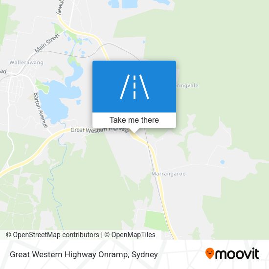 Great Western Highway Onramp map