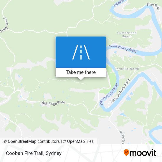 Coobah Fire Trail map