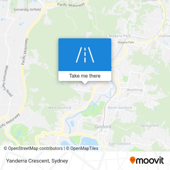 Yanderra Crescent map