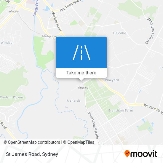 St James Road map