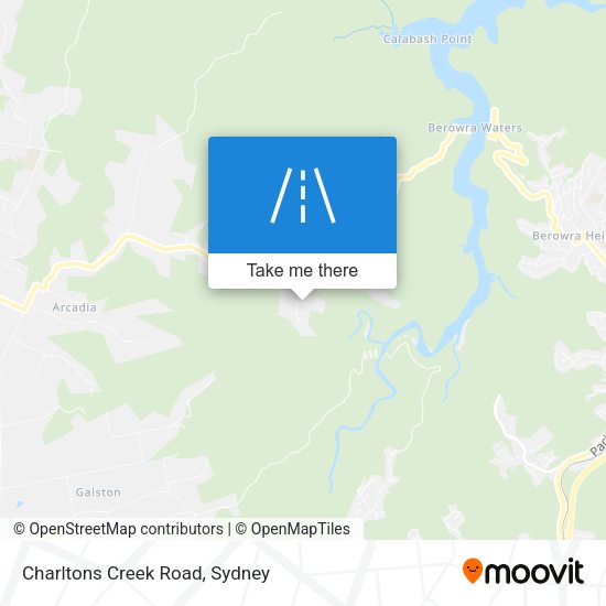 Charltons Creek Road map