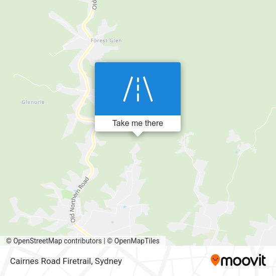 Cairnes Road Firetrail map