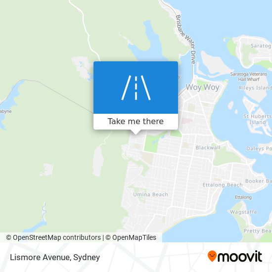 Mapa Lismore Avenue