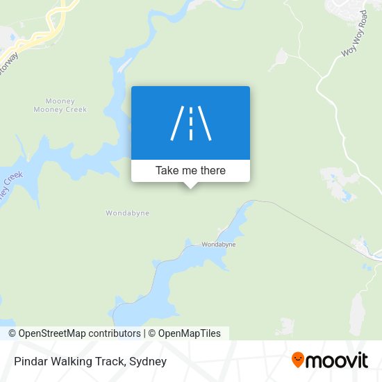 Pindar Walking Track map