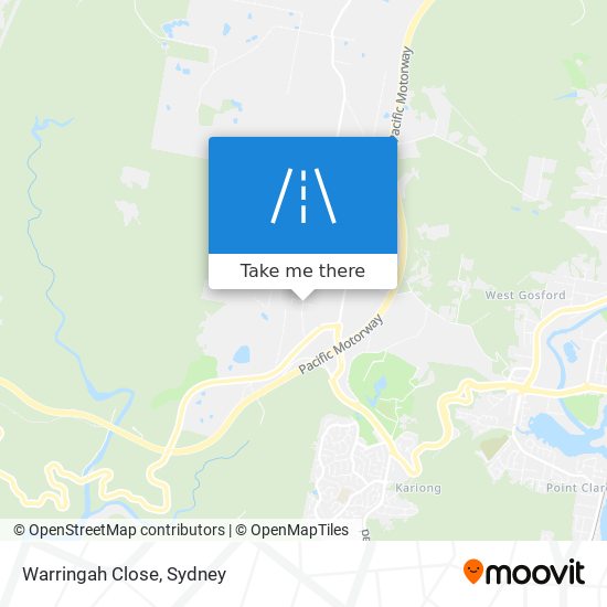 Mapa Warringah Close