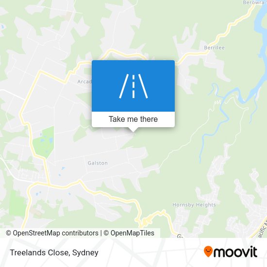 Treelands Close map