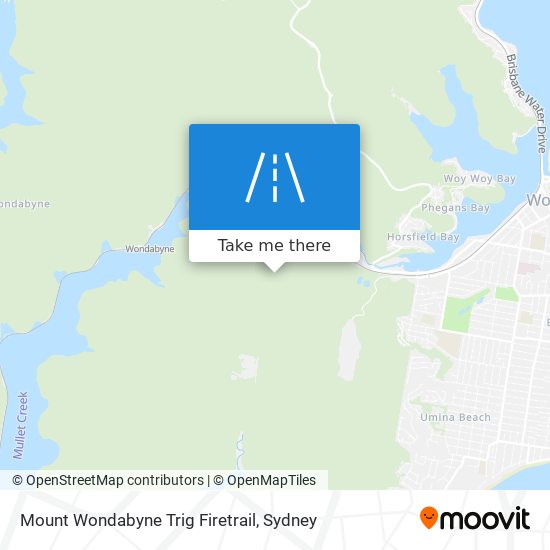Mount Wondabyne Trig Firetrail map