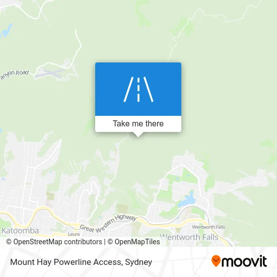 Mapa Mount Hay Powerline Access