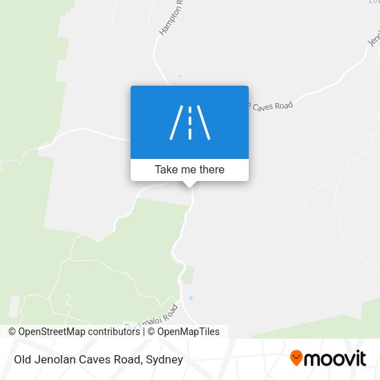 Old Jenolan Caves Road map