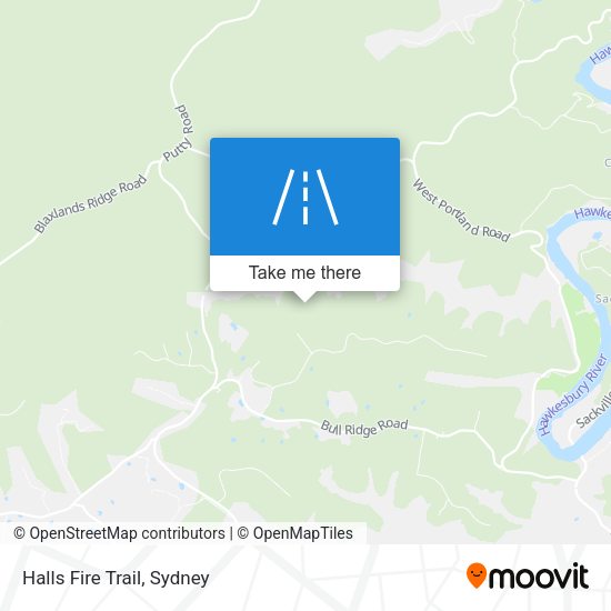 Halls Fire Trail map