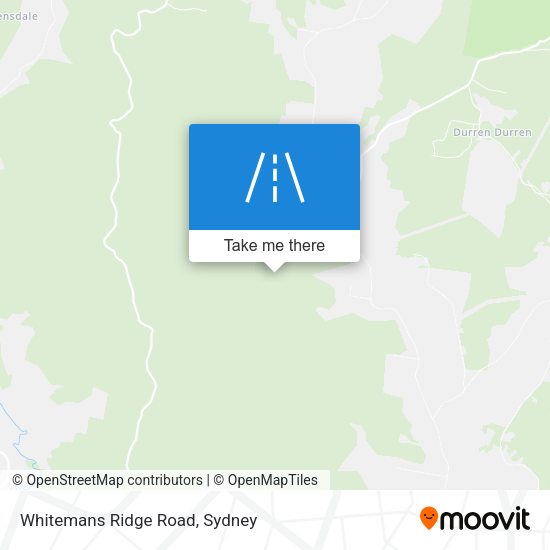 Whitemans Ridge Road map