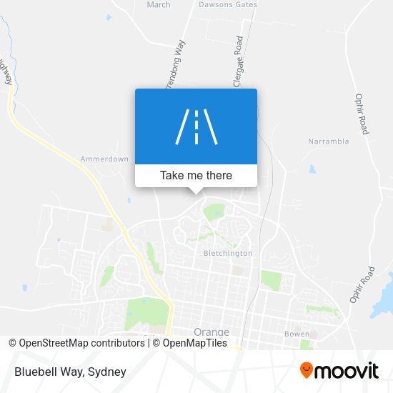 Bluebell Way map