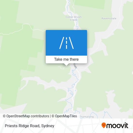Priests Ridge Road map