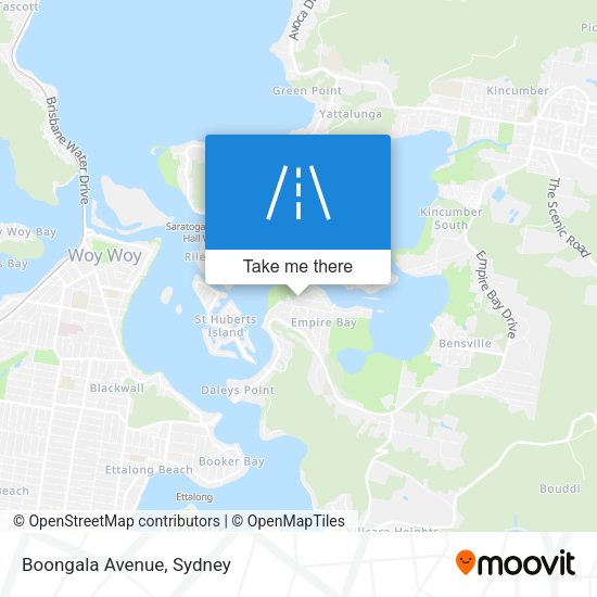 Boongala Avenue map
