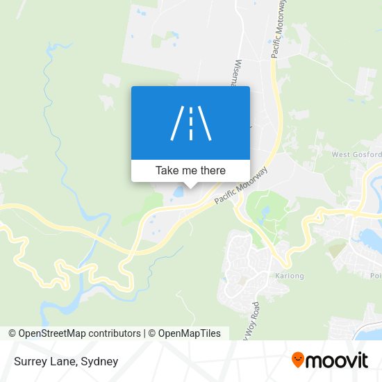 Surrey Lane map