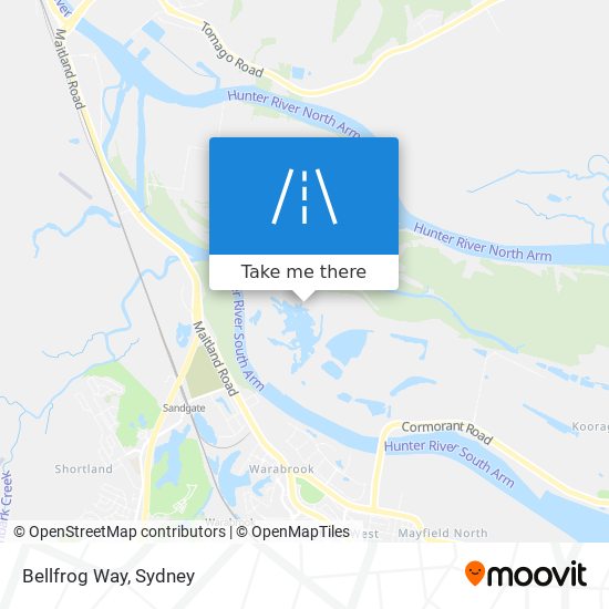 Bellfrog Way map