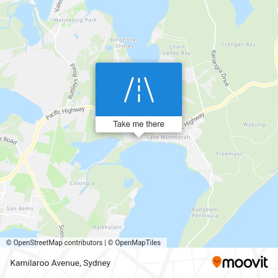 Kamilaroo Avenue map