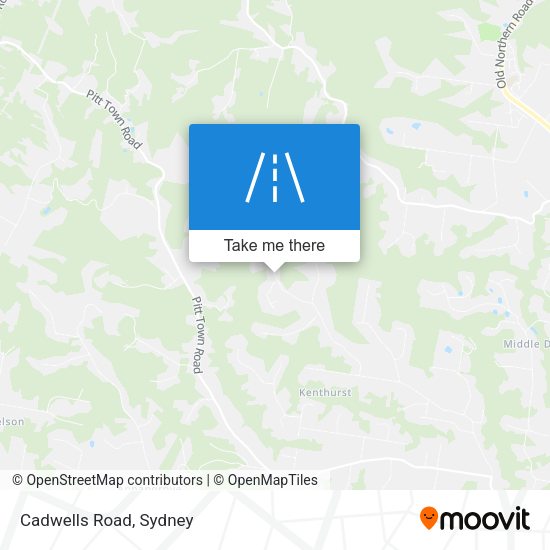 Cadwells Road map