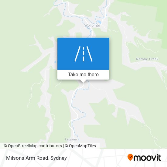 Milsons Arm Road map