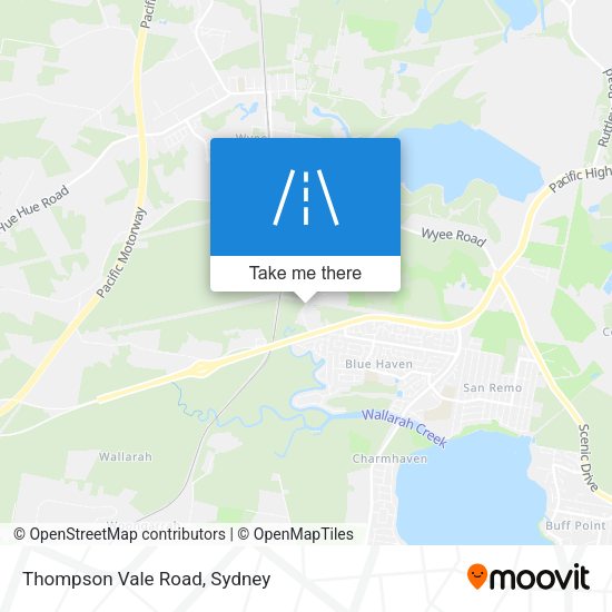 Thompson Vale Road map