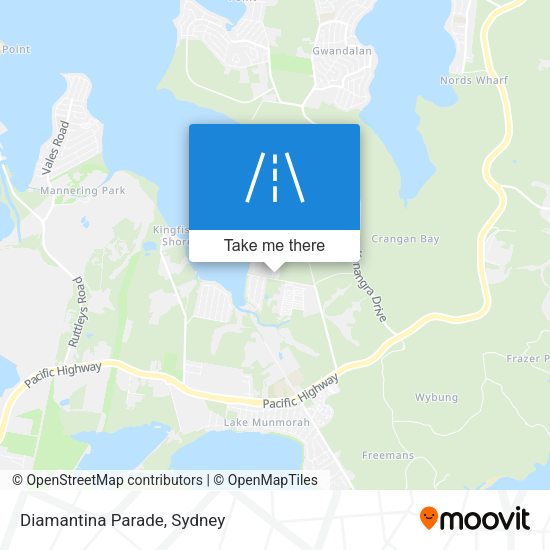 Diamantina Parade map