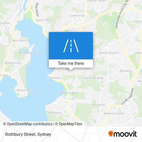 Mapa Rothbury Street