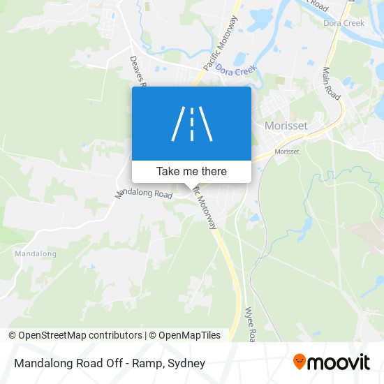 Mandalong Road Off - Ramp map