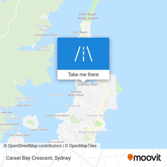 Careel Bay Crescent map