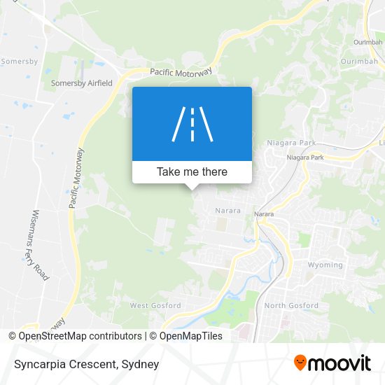 Syncarpia Crescent map