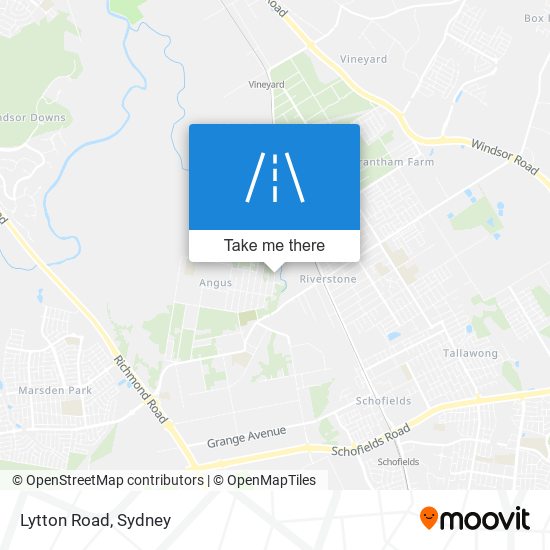 Mapa Lytton Road