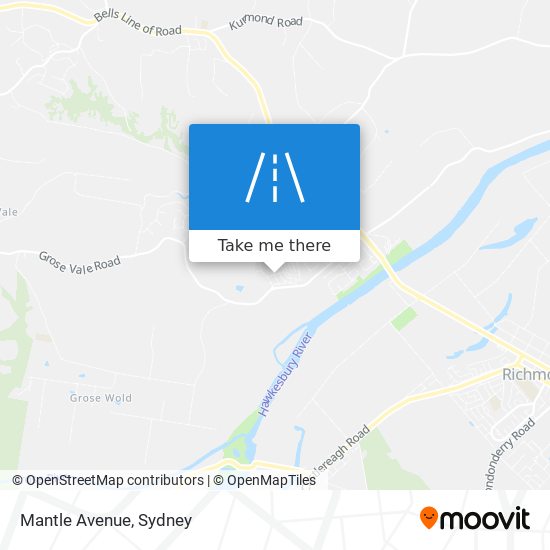 Mapa Mantle Avenue