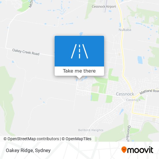 Oakey Ridge map