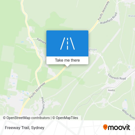 Freeway Trail map