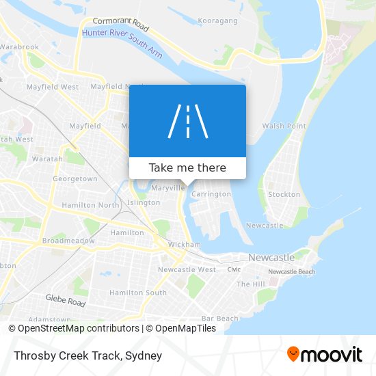 Mapa Throsby Creek Track