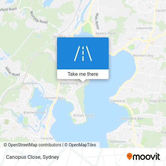 Canopus Close map