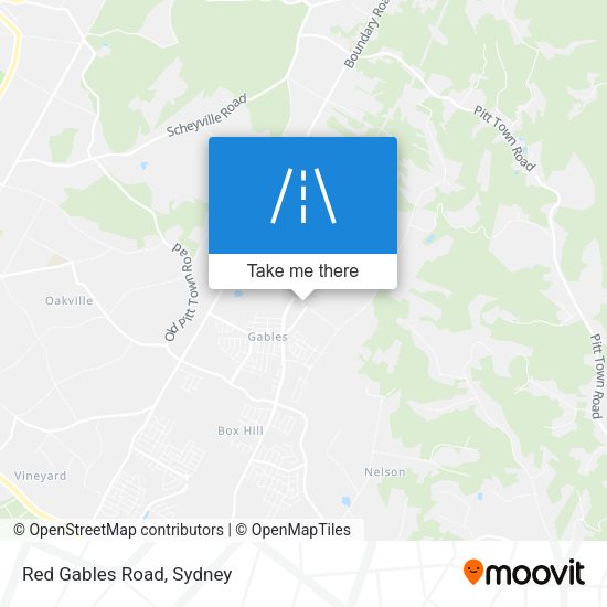Red Gables Road map