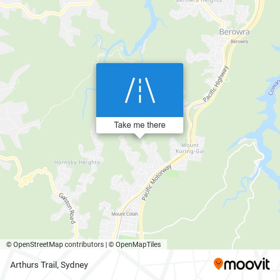 Arthurs Trail map