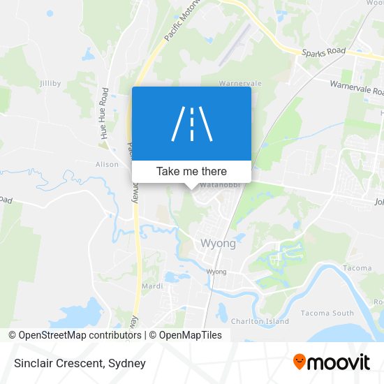Sinclair Crescent map