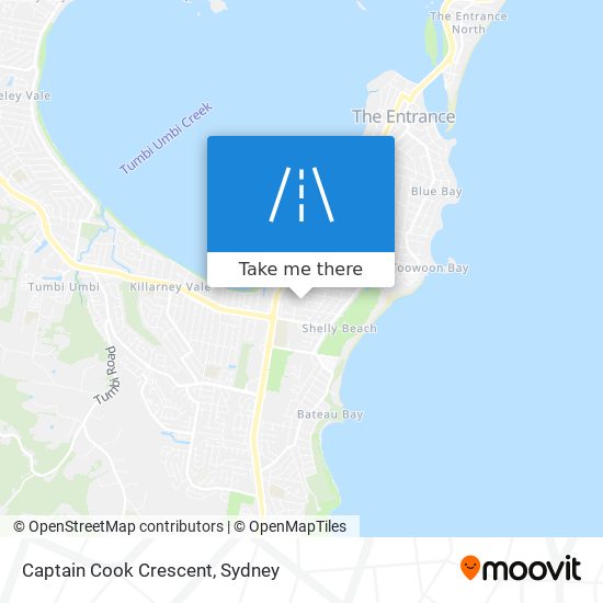 Mapa Captain Cook Crescent