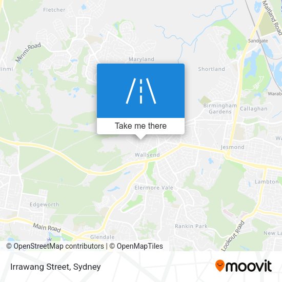 Irrawang Street map
