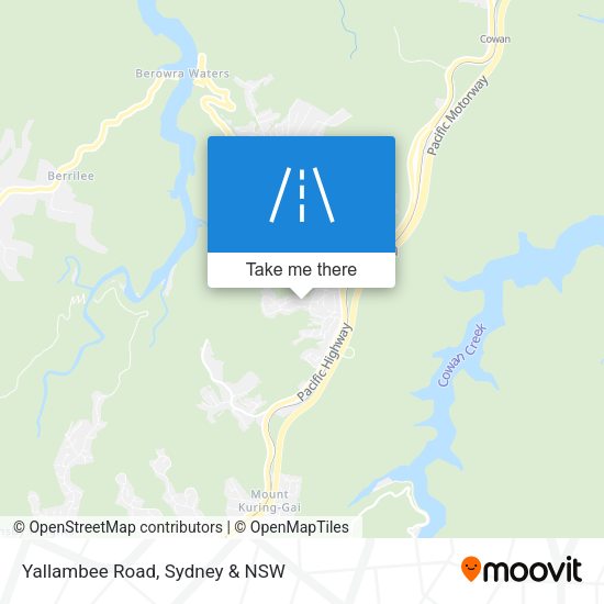 Yallambee Road map