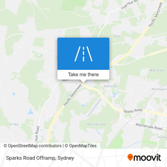 Sparks Road Offramp map