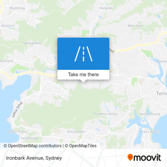 Ironbark Avenue map