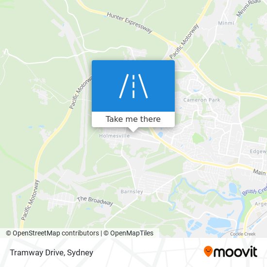 Mapa Tramway Drive