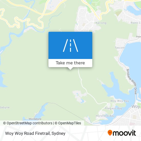 Woy Woy Road Firetrail map
